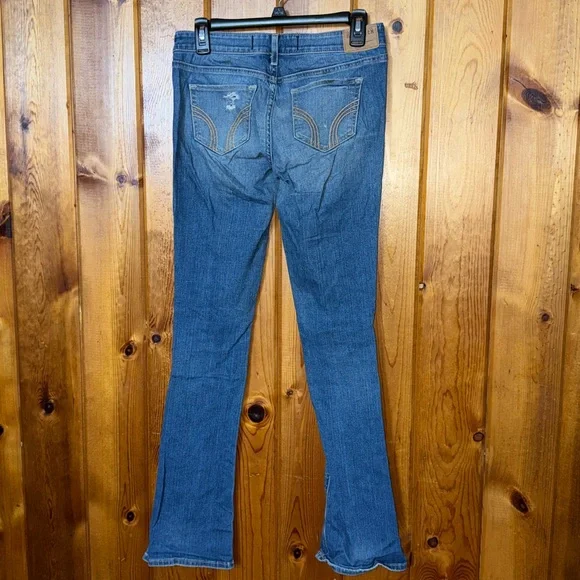 Hollister Blue Distressed Boot Cut Jeans w27 L33 - Picture 7 of 8